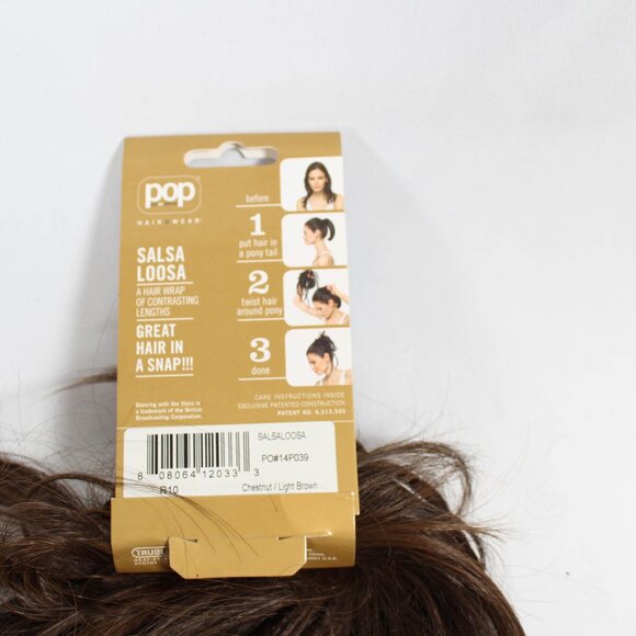 Dancing with the Stars Salsaloosa Hair Piece - Chestnut Brown, Volume & Messy Up - Picture 3 of 8